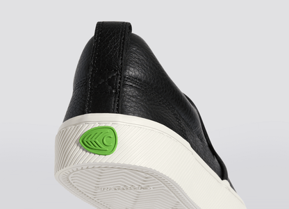 SLIP-ON Black Premium Leather Sneaker