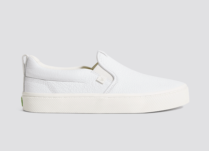 SLIP-ON White Premium Leather Sneaker