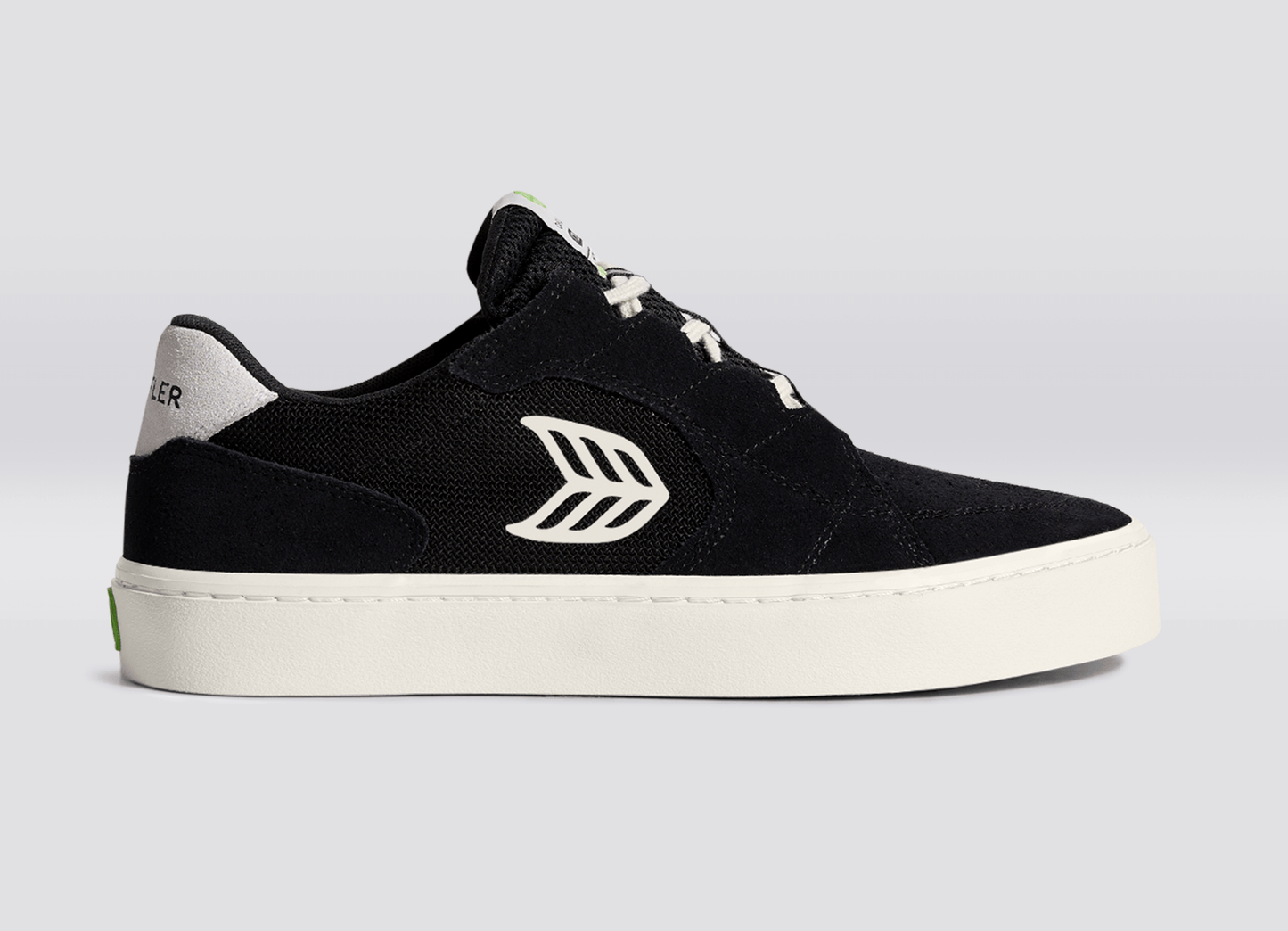 T20 PRO Black Suede and Mesh Ivory Logo Sneaker