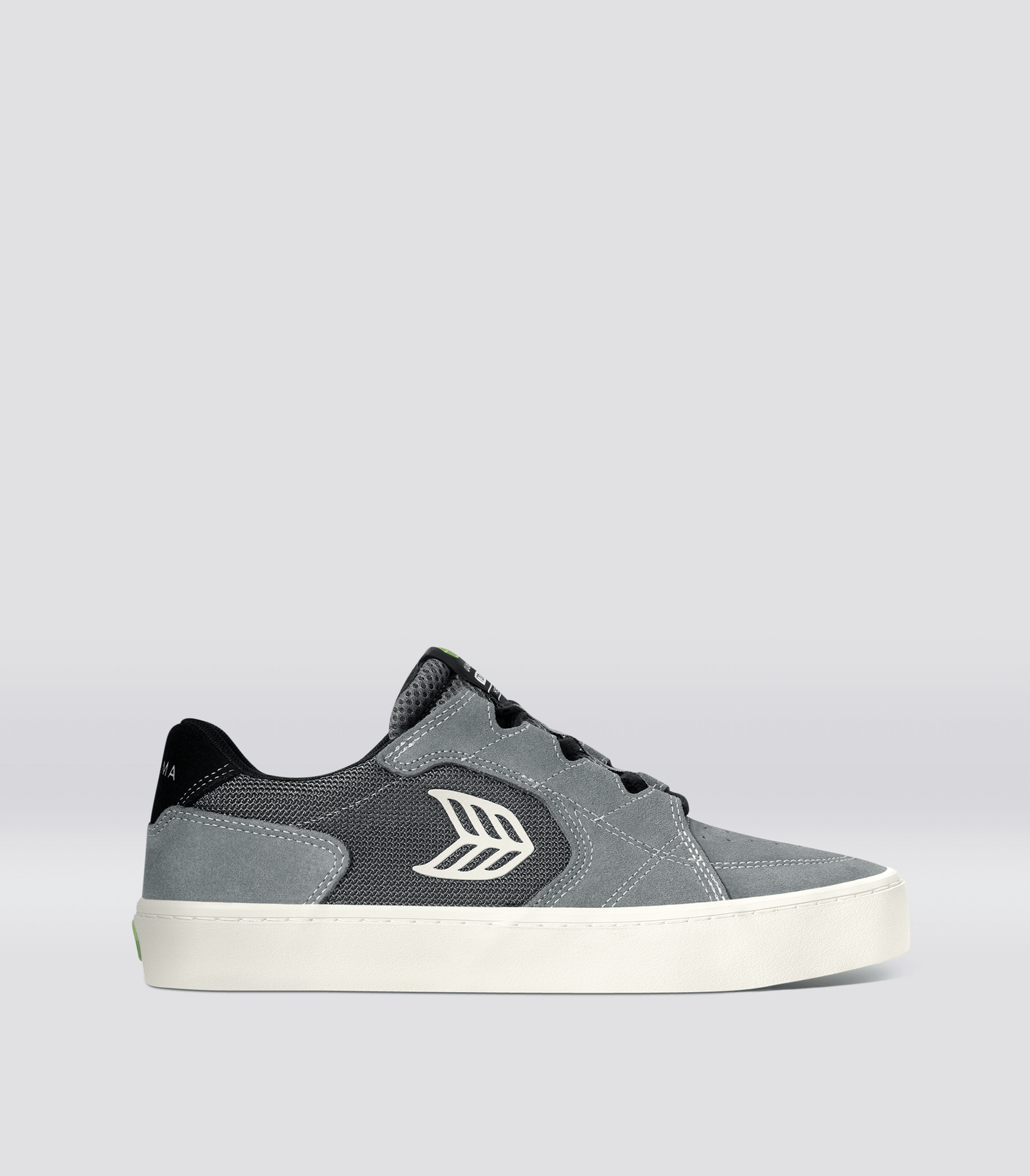 T20 PRO Charcoal Grey Suede and Mesh Ivory Logo Sneaker