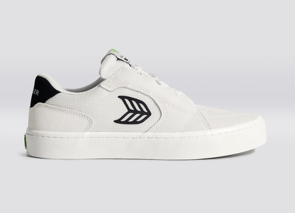 T20 PRO Vintage White Suede Off-White Mesh Black Logo Sneaker