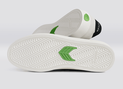T20 PRO Vintage White Suede Off-White Mesh Black Logo Sneaker