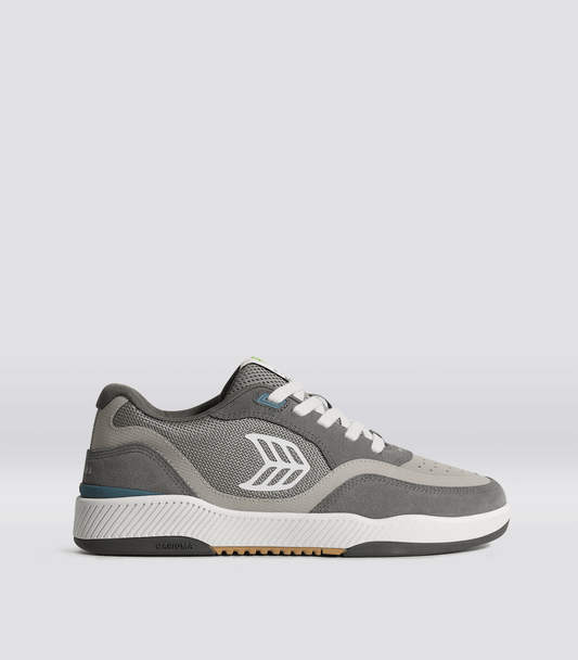 UBA PRO Charcoal Grey Suede and Mesh Ice Logo Sneaker