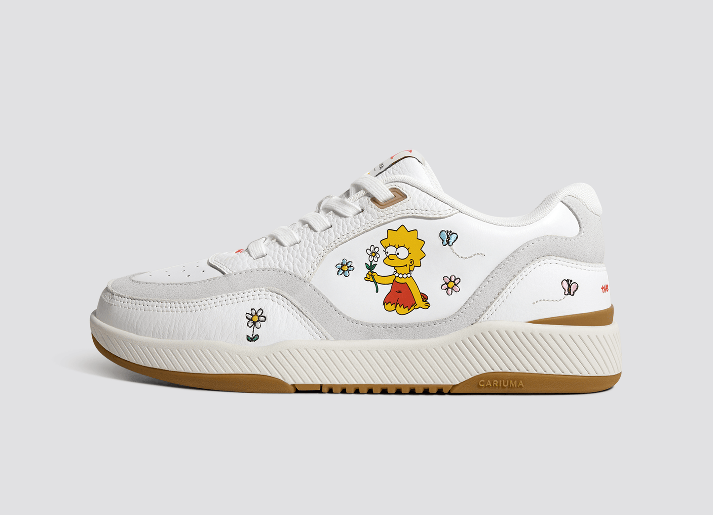 UBA Lisa Flowers - The Simpsons White Premium Leather Sneaker