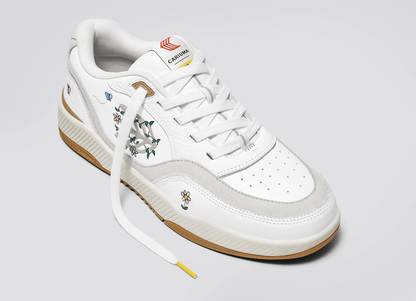 UBA Lisa Flowers - The Simpsons White Premium Leather Sneaker