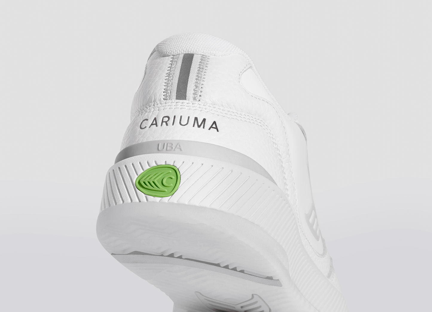 UBA White Leather Ice Logo Sneaker