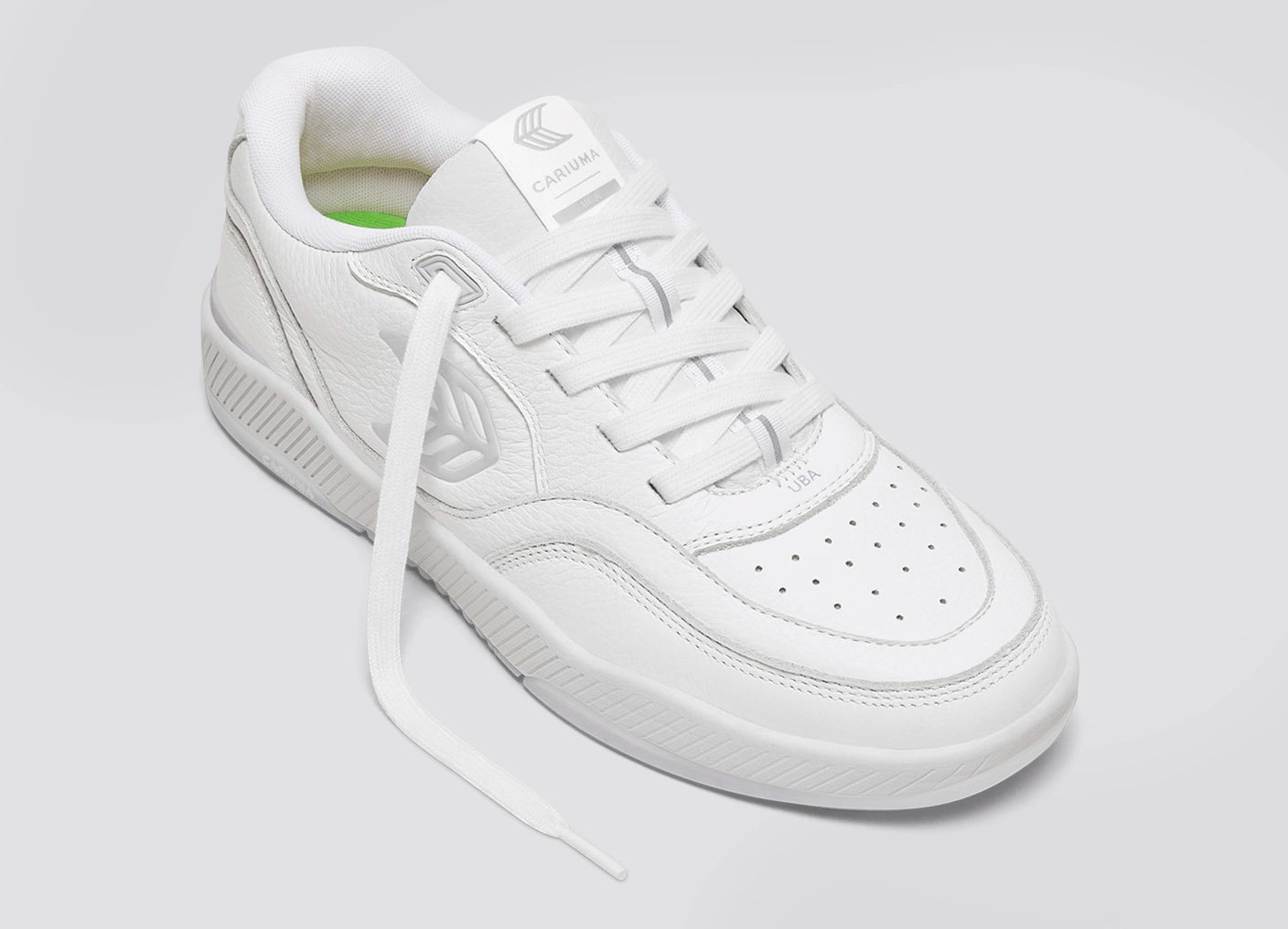 UBA White Premium Leather Ice Logo Sneaker