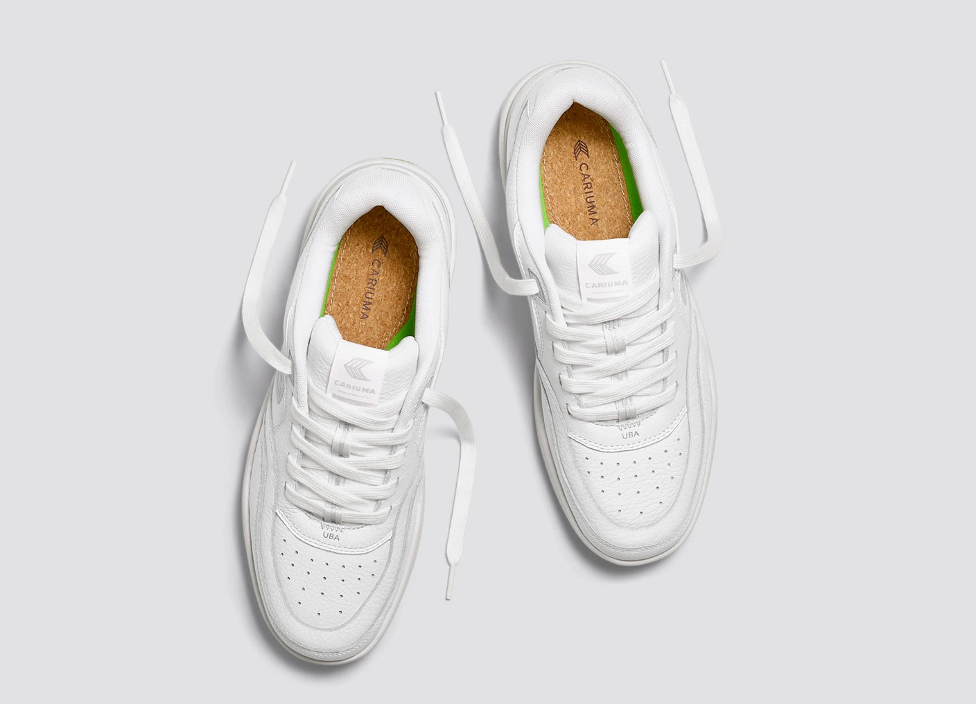 UBA White Premium Leather Ice Logo Sneaker